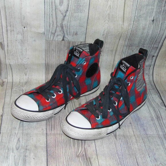 CONVERSE Chuck Taylor All Star High Woolrich Sneakers Womens 8.5 - Picture 3 of 8